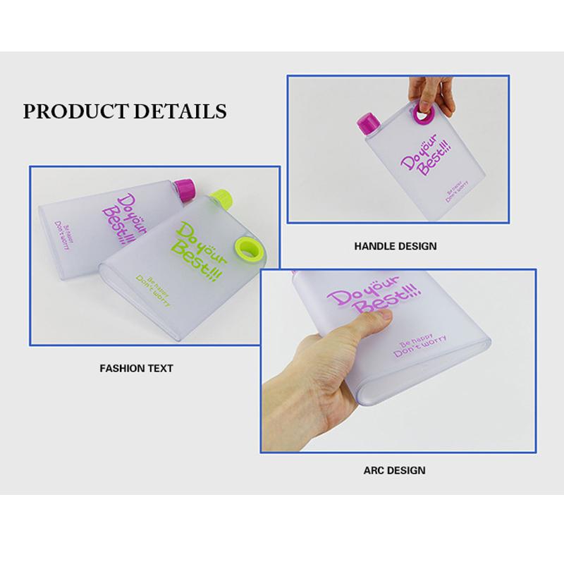Notebook Style Slim Water Bottle (380 Ml Multicolor)