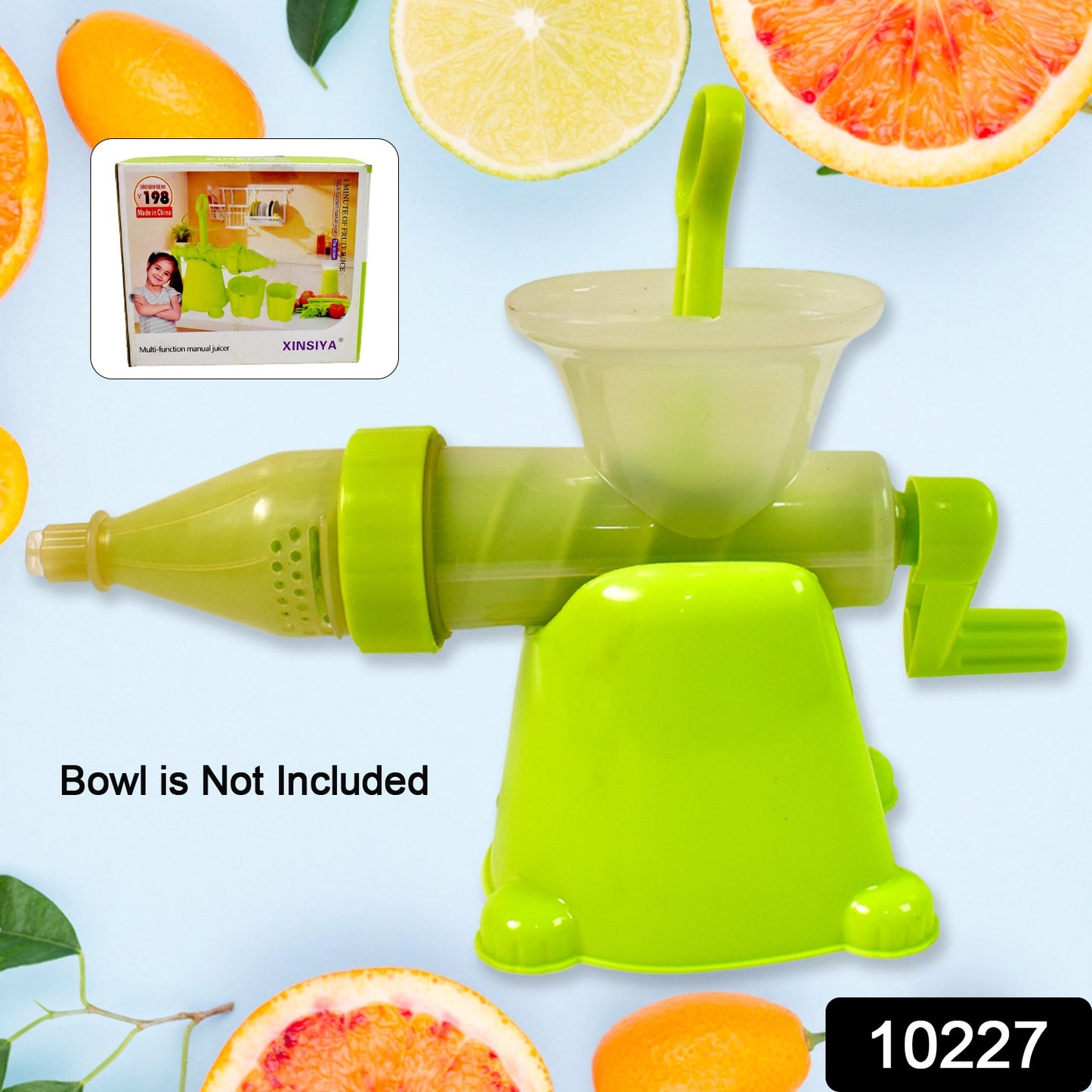 Manual Juicer Modern Plastic Fruit And Vegetable Juicer (1 Pc Bowl Not Included)