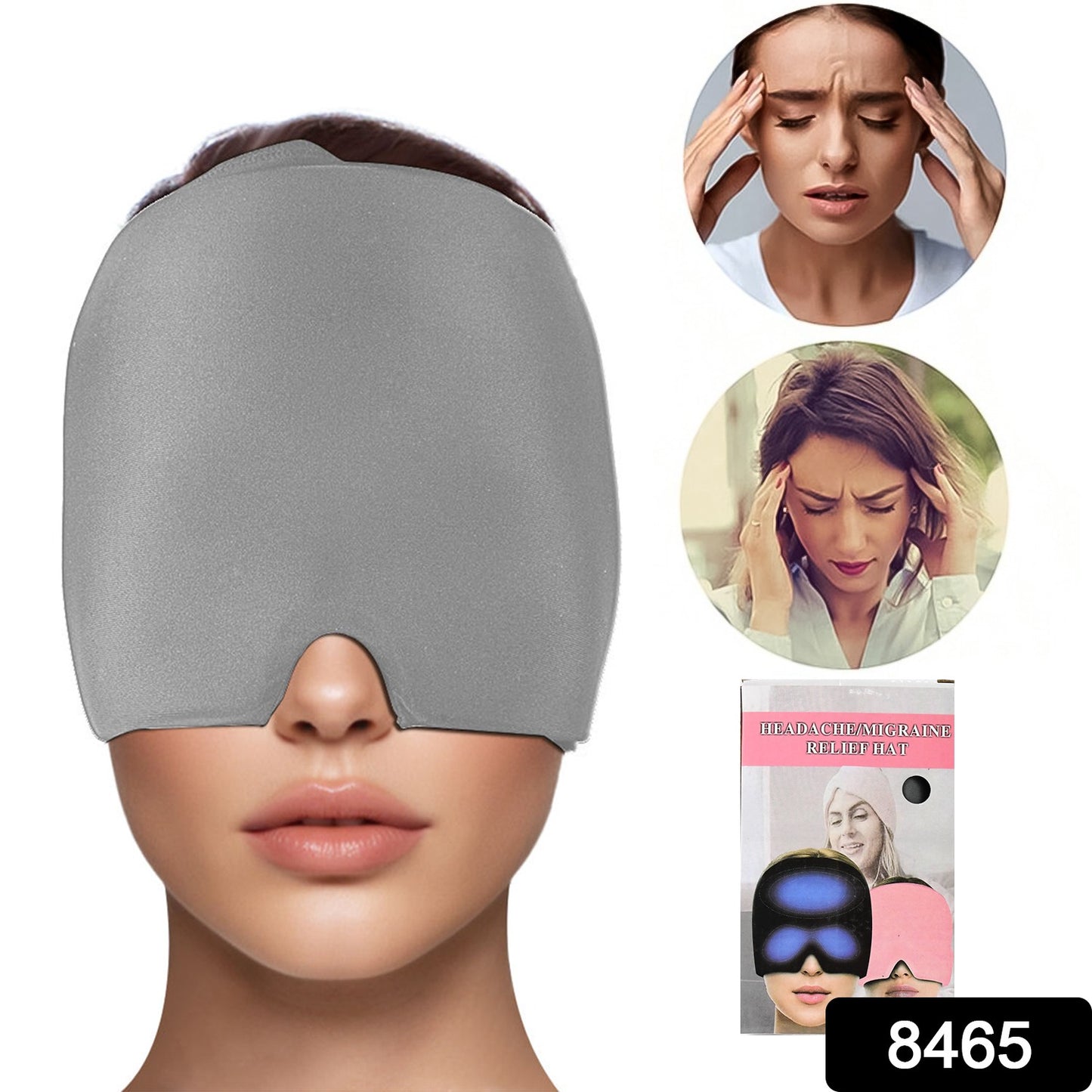 Headache Relief Hat Migraine Cap (1 Pc Grey Color)