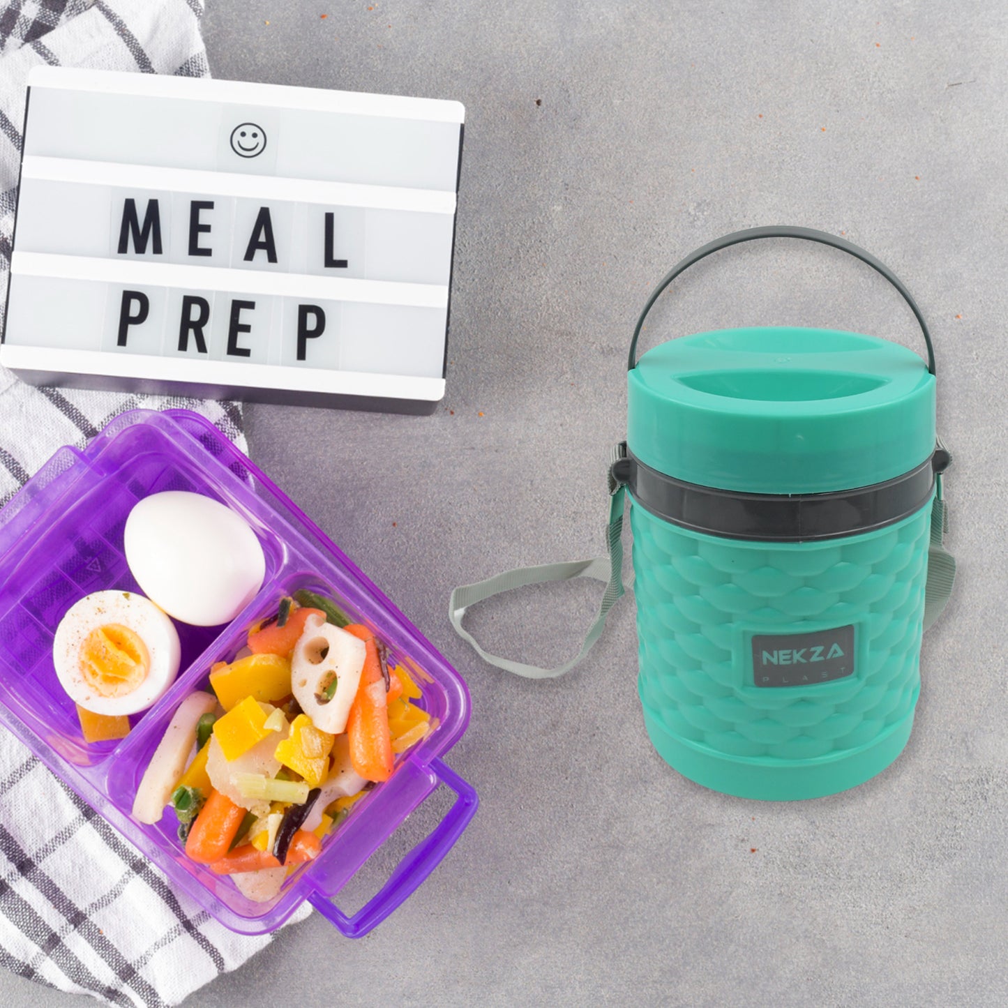 Double Wall Insulated Stainless Steel Tiffin 4 Compartment Lunch Box With Handle Stackable Stainless Steel Lunch Box Bpa Free Leakproofdabba For Office Home Shool Hot Outer Plastic Tiffin Box Set (1 Pc 4 Compartment)
