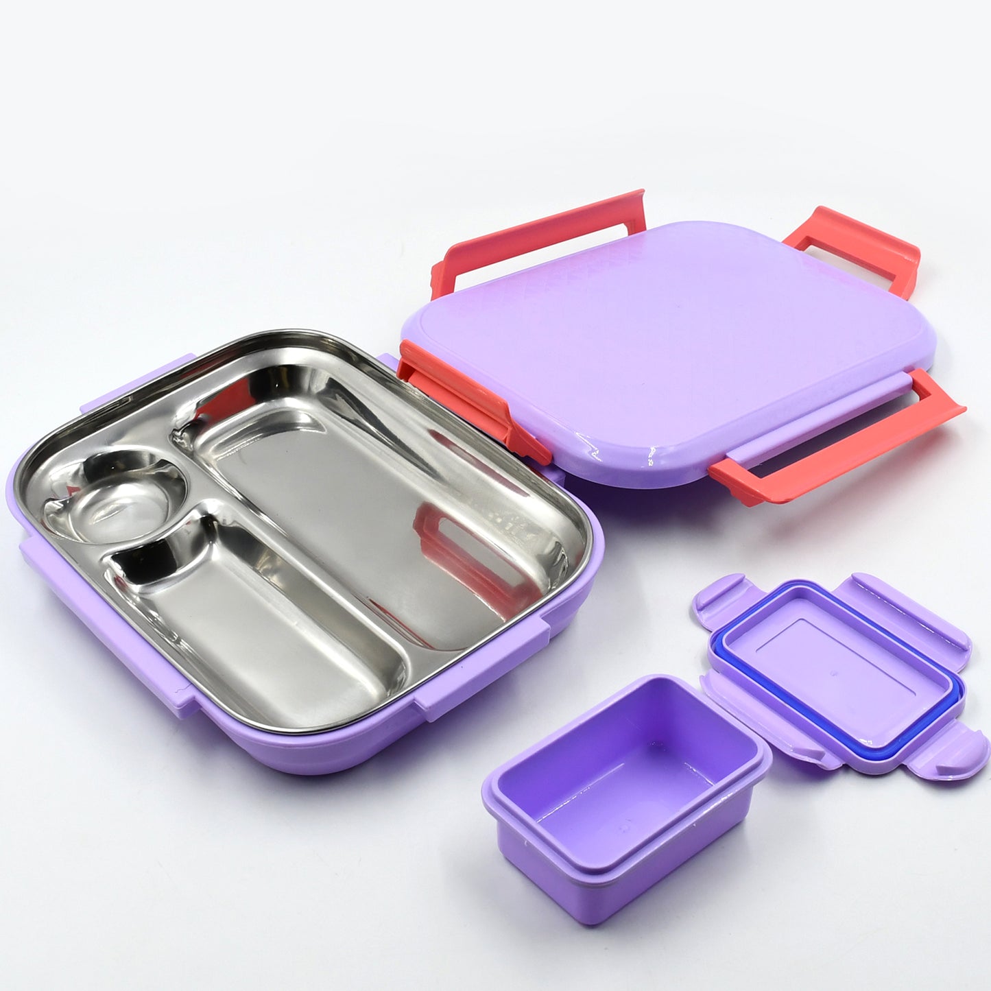 Lunch Box Plastic With Steel Plate Small Lunch Box High Quality Box For Kids School Customized Plastic Lunch Box For Girls Boy