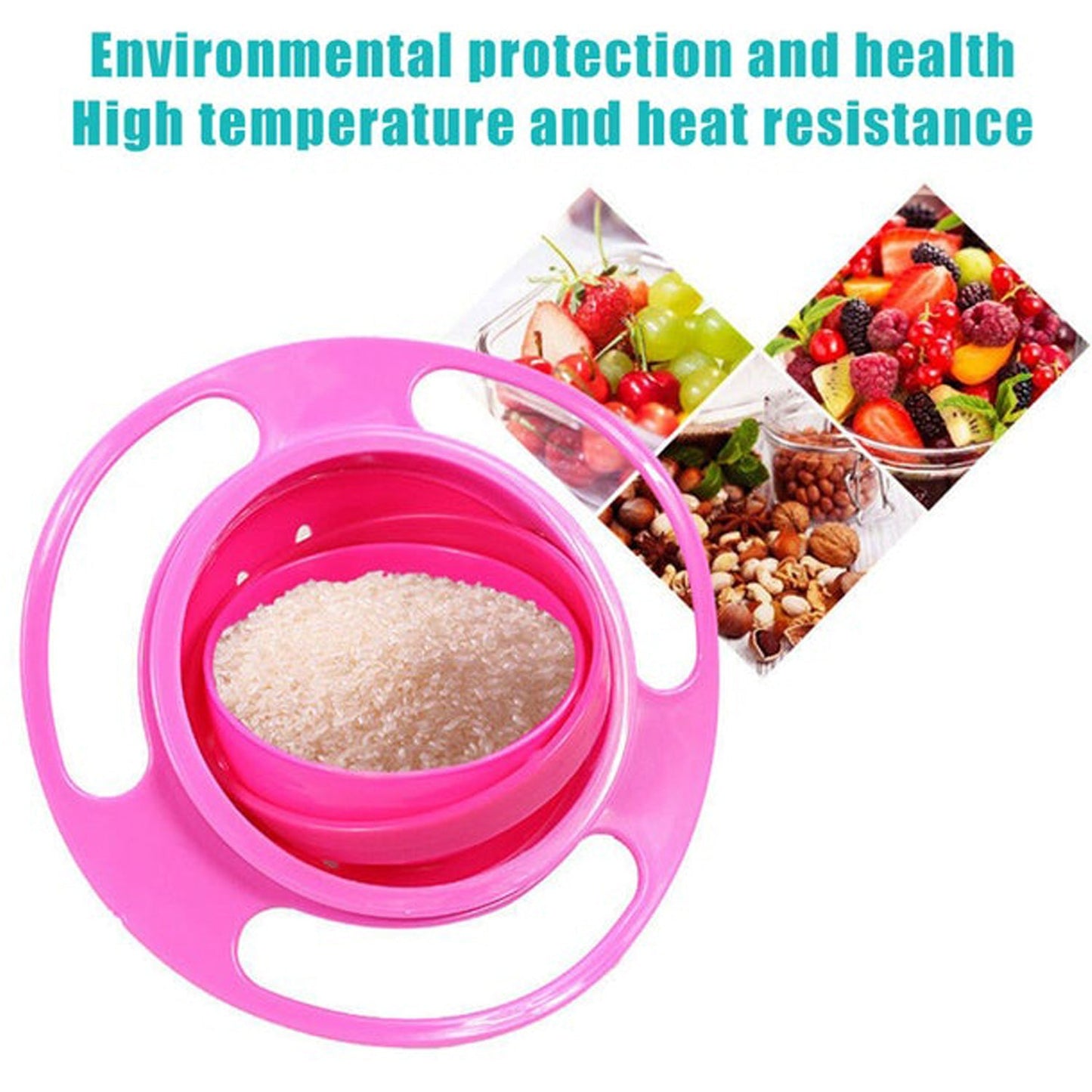 Rotating Baby Bowl Used For Serving Food To Kids And Toddlers Etc.